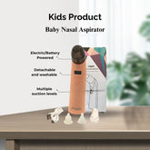 Baby nasal aspirator with features highlighted